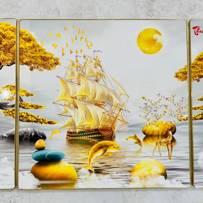 TRANH TRÁNG GƯƠNG - TRANH THUẬN BUỒM XUÔI GIÓ - TRANH TREO TƯỜNG TẶNG TÂN GIA - TRANH KHAI TRƯƠNG - TRANH TREO TƯỜNG PHÒNG KHÁCH - TRANH TRÁNG GƯƠNG THUẬN BUỒM XUÔI GIÓ(TẶNG KÈM ĐINH 3 CHÂN)