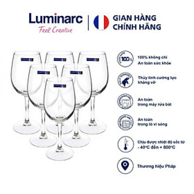 Bộ ly vang Luminarc Raindrop 6 chiếc H5702- 350ml
