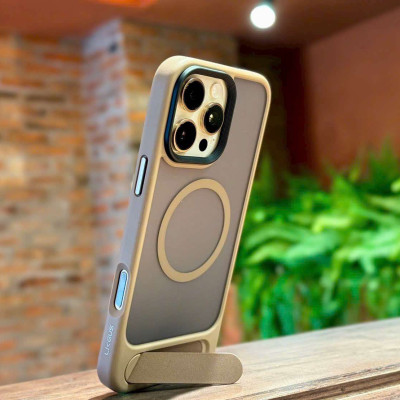 Ốp lưng cho iPhone 16 Pro , iPhone 16 Pro Max hiệu Likgus VALOR hỗ trợ sạc từ , lưng nhám viền màu có giá đỡ kim loại , chống sốc chống va dập thời trang cao cấp - Hàng chính hãng