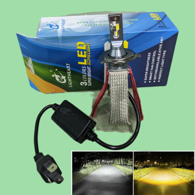 Đèn Pha LED 3 Màu Auto Light - Ánh Sáng Chất Lượng, Lắp Đặt Đơn Giản Như Zin Chô Ô TÔ Và Xe Máy