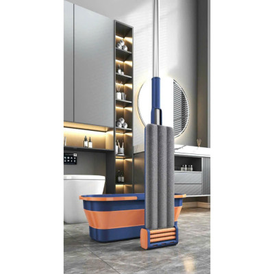 Bộ Cây Lau Tự Vắt Nhà Kèm Xô Gấp Gọn Silicon Thông Minh, Tặng Kèm 4 Bông Lau Mẫu Mới 2025 - HÀNG CHÍNH HÃNG MINIIN