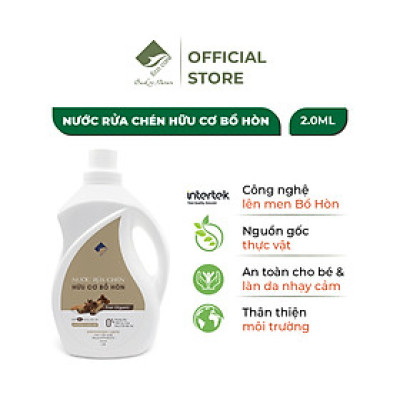 Nước rửa chén hữu cơ Bồ hòn Ecocare tinh dầu Quế 2000ml