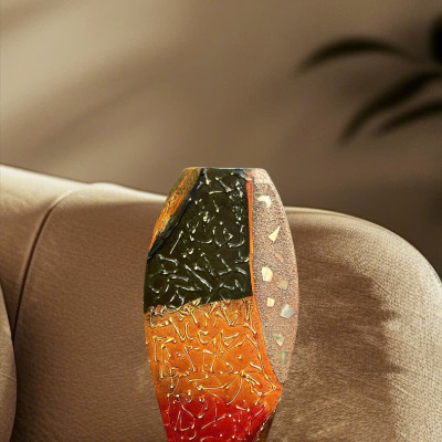 Bình hoa sơn mài Thanh Bình Lê- Mã B09 size 30x14x6.5 cm dùng  cắm hoa, trang trí, quà tặng ý nghĩa