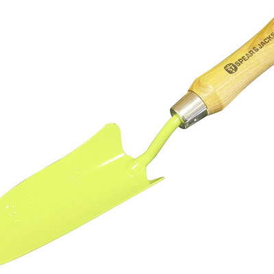 Bộ dụng cụ làm vườn 3 món cán gỗ COLOURS3PS S&J: xẻng xúc đất và chĩa ba làm vườn