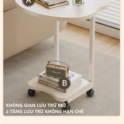 Bàn phụ sofa, bàn cafe họa tiết mặt mèo dễ thương decor phòng cực xinh thương hiệu IGA - GM117