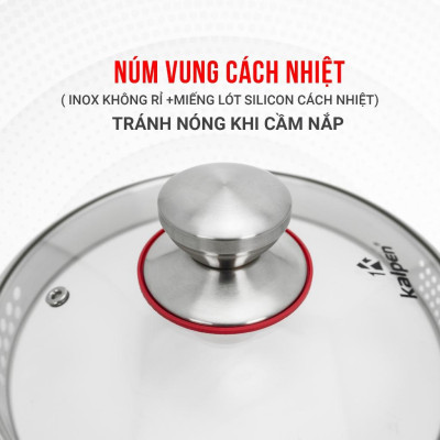 Vung Kính Cường Lực Kalpen Lager Thiết Kế Lỗ Lọc Thông Minh Tiện Dụng