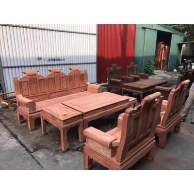 Bàn ghế Âu Á hộp cuốn thư gỗ hương đá