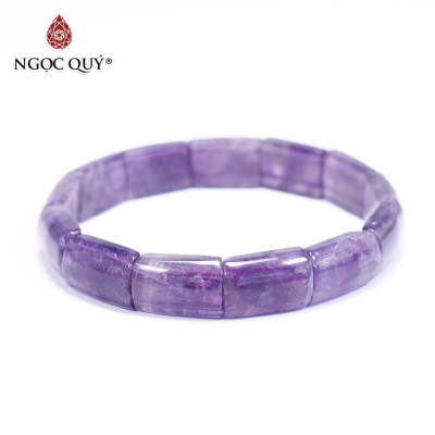 Vòng đá thạch anh tím bản 18x12.5x6.5mm mệnh hỏa, thổ - Ngọc Quý Gemstones