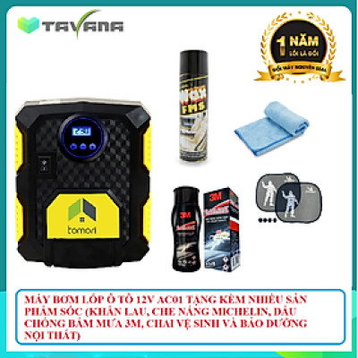 MÁY BƠM Ô TÔ 12V AC-01 TẶNG NHIỀU QUÀ SỐC
