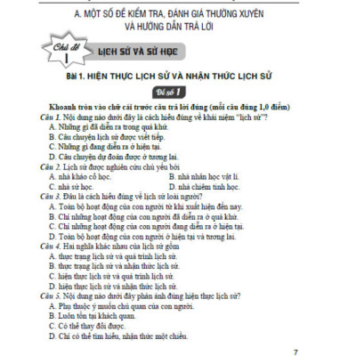 Sách - Đề kiểm tra, đánh giá lịch sử 10 (bám sát sgk kết nối tri thức với cuộc sống)