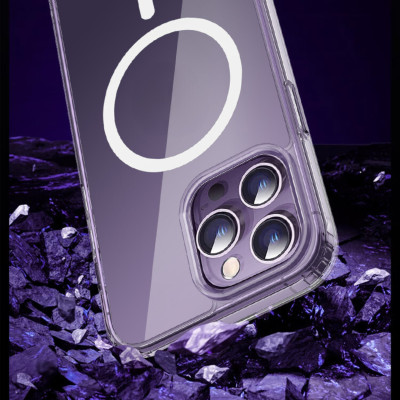 Ốp Lưng Trong Suốt Hỗ Trợ Sạc Từ Tính (MAG.SAFE) Dành Cho iPhone 15 Pro Max / 15 Pro / 15 Plus / 15, MIPOW TRANSPARENT - HÀNG CHÍNH HÃNG