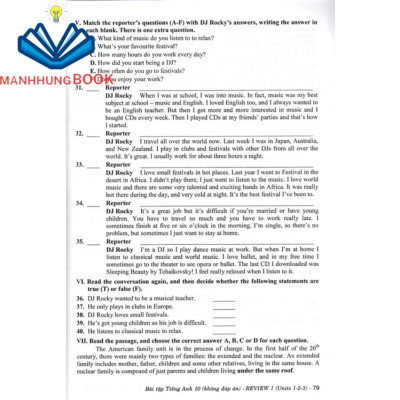 SÁCH - bài tập tiếng anh 10 - không đáp án (biên soạn theo chương trình gdpt mới)