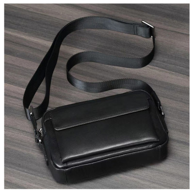 Túi đeo chéo nam ngang nhỏ gọn cao cấp BHM2030 chuẩn da bò thật