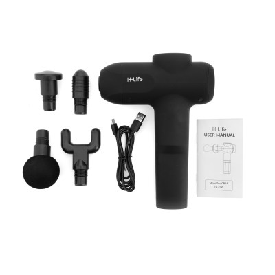 Máy massage H-Life cầm tay - 6 cấp độ, 4 đầu massage H-Life, pin 2000mAh, sạc Type-C - Cobihome