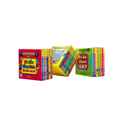 Sách - Bộ 3 Boxset: Từ Điển Bằng Hình Đầu Tiên Của Bé + Đố Bé ở Sau Là Gì - Song Ngữ Anh Việt - Việt Thư