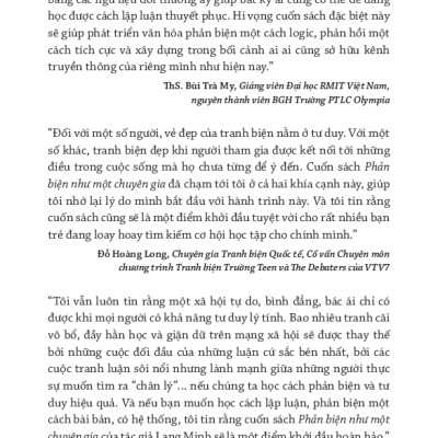 Phản Biện Như Một Chuyên Gia - Lập Luận Sắc Bén Và Tư Duy Hiệu Quả