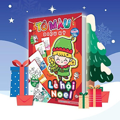 Sách - Tô Màu Diệu Kỳ - Lễ Hội Noel (Hơn 40 Stickers) - Megabook