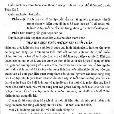 GIÚP EM GIỎI TOÁN LỚP 3 - VỞ ÔN TẬP CUỐI TUẦN (DÙNG CHUNG CHO CÁC BỘ SGK HIỆN HÀNH)