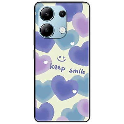 Ốp lưng cho Xiaomi Redmi 9T - Redmi 13 4G - 13C - Redmi Note 13 4G - 13 Pro 4G - 13 Pro 5G - Keep Smile Tím Xanh - Hàng Chính Hãng