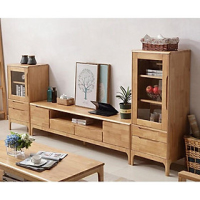 Kệ tivi gỗ tự nhiên 180cm nội thất tivi nội thất phòng khách KTV023