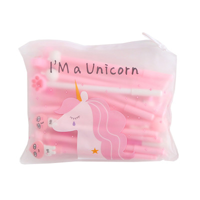 Combo 10 bút ngộ nghĩnh màu hường dễ thương tặng túi zip