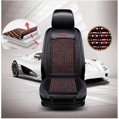 Lót Ghế Ô Tô - Bọc Ghế Ô Tô - Lót Ghế Hạt Gỗ Cao Cấp Chống Nóng, Massage Lưng