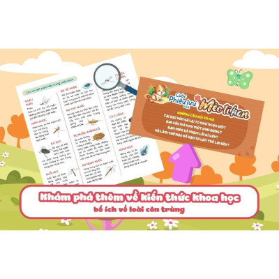 Sách - Cuộc Phiêu Lưu Của Mèo Tí Hon Trong Vườn - 20 Stickers Con Vật Đáng Yêu - Megabook