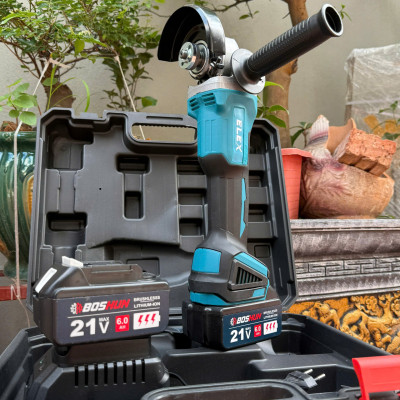 Máy mài pin ,Máy mài góc, Máy Cắt pin ELEX đùng Pin 10cell Boshun Động cơ không chổi than siêu bền, Có điều chỉnh tốc độ 