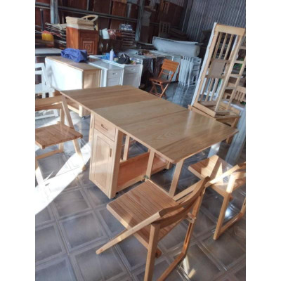 Bộ Bàn Ghế Ăn Thông Minh Làm Bằng Gỗ Sồi 100%