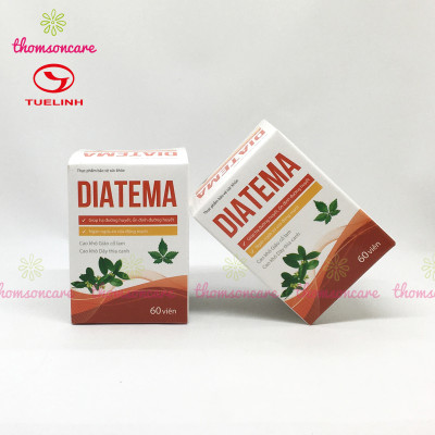 Diatema - Viên uống cho người tiểu đường, từ thảo dược, Giảo cổ lam và Dây thìa canh - Chính hãng Dược Tuệ Linh