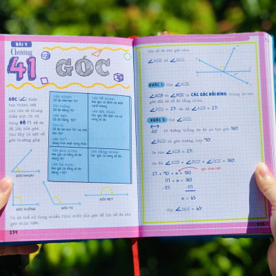 Combo sách Sổ tay toán học, Sổ tay bài tập toán ( bộ 2 cuốn ), sách tham khảo toán học lớp 4 đến lớp 9 - Hiệu sách Genbooks, bìa cứng in màu