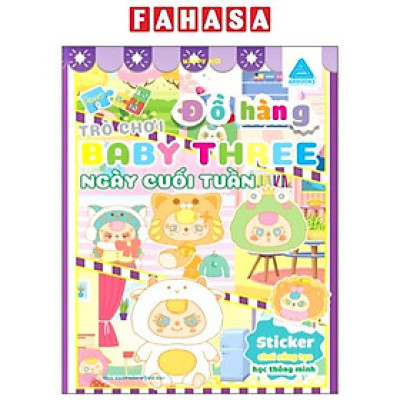 Sách - Sticker Chơi Sáng Tạo Học Thông Minh - Trò Chơi Đồ Hàng Baby Three - Ngày Cuối Tuần
