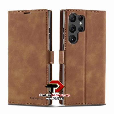 Bao da dành cho SamSung Galaxy S23 Ultra 5G, S24 Ultra 5G chính hãng Forwenw dạng ví, có ngăn cài thẻ ATM - Hàng chính hãng