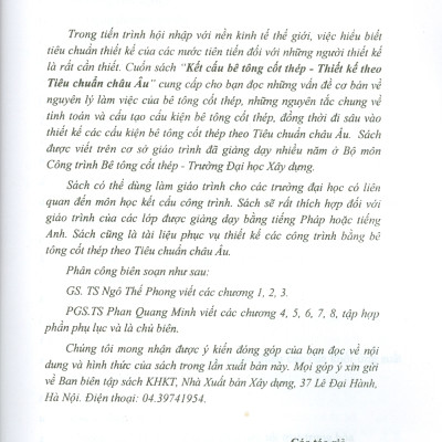 Kết Cấu Bê Tông Cốt Thép Thiết Kế Theo Tiêu Chuẩn Châu Âu