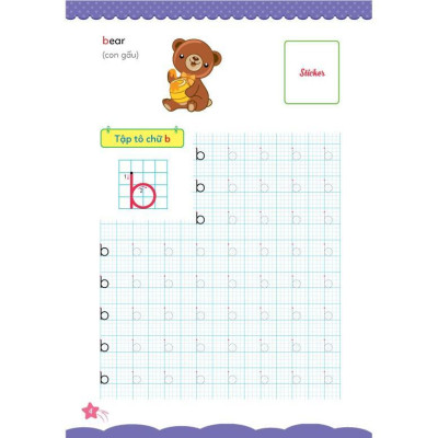 Sách - Cùng Khủng Long Tập Viết Chữ Cơ Bản - Chữ Cái Tiếng Anh Viết Thường - Quyển 5 - Sticker Bé Gái - Megabook