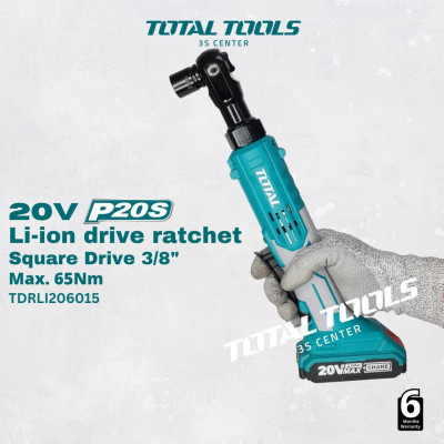 MÁY BẮN BULONG GÓC DÙNG PIN LITHIUM 20V (2.0Ah & 1 sạc) TOTAL TDRLI206015 - HÀNG CHÍNH HÃNG
