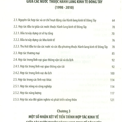 TIẾN TRÌNH HỢP TÁC KINH TẾ GIỮA CÁC NƯỚC THUỘC HÀNH LANG KINH TẾ ĐÔNG TÂY (1998 - 2010) (Sách chuyên khảo)