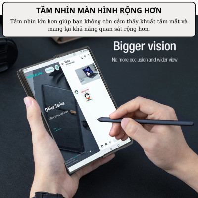 Case bao da chống sốc cho Samsung Galaxy Z Fold 6 trang bị nắp bảo vệ Camera và ngăn đựng S-Pen và khe nhét thẻ card hiệu Nillkin Qin Pro (chất liệu da cao cấp, thiết kế thời trang cá tính) - Hàng nhập khẩu