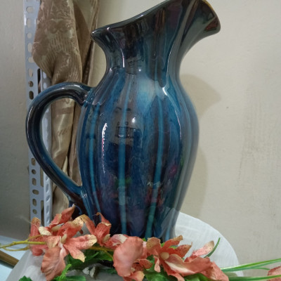 Lọ cắm hoa dáng bình sữa men hoa biến gốm sứ Bát Tràng