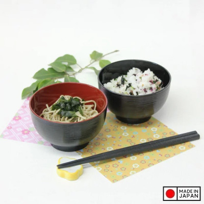 Bát nhựa tròn cao cấp Sensuji Black Ø113mm - Hàng Nội Địa Nhật Bản