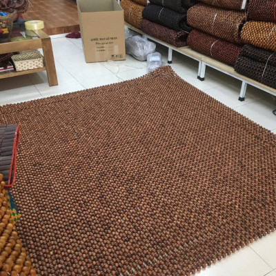 Chiếu Hạt Gỗ Hương Cao Cấp - Kích Thước 1,2mx1,9m hạt 1.8cm ( video , hình thật )