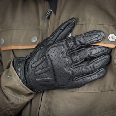  Găng Tay Da Dê Bảo Hộ Lái Moto, Xe Máy LS2 RUST MAN LEATHER DÀI NGÓN - GARA20