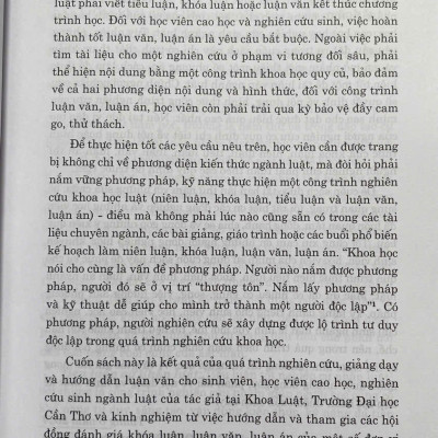 Để Hoàn Thành Tốt Luận Văn Ngành Luật ( Dùng cho sinh viên, học viên cao học và nghiên cứu sinh )