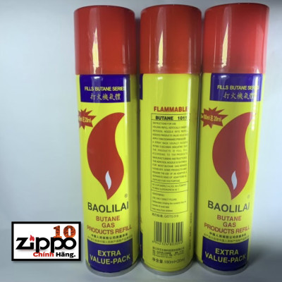 Bình Gas Bơm Bật Lửa Baolilai 200ml(180ml+20ml)