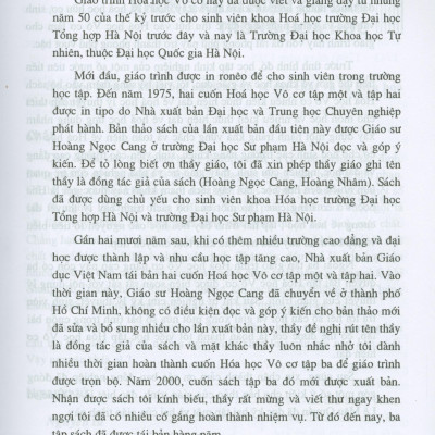 Hóa Học Vô Cơ Nâng Cao - Tập 1: Lý Thuyết Đại Cương Về Hóa Học