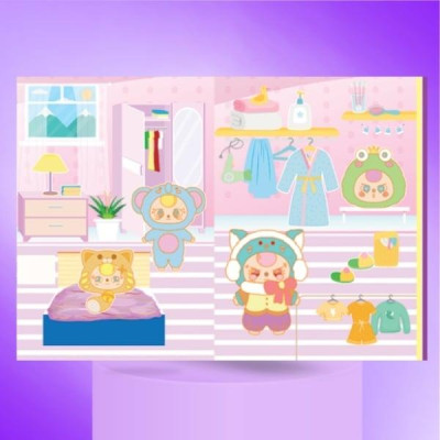 Sách - Sticker Chơi Sáng Tạo Học Thông Minh - Trò Chơi Đồ Hàng Baby Three - Ngày Cuối Tuần