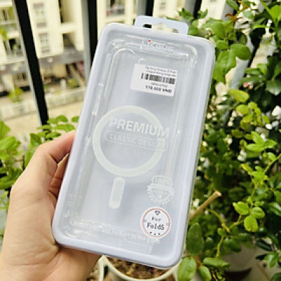 Ốp lưng cho Galaxy Z Flip 5 Likgus trong suốt có sạc không dây- hàng chính hãng