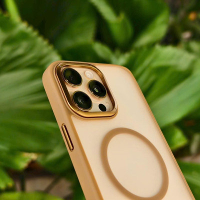 Ốp Lưng Trong Suốt Hỗ Trợ Sạc Từ Tính cho iPhone 16 Pro Max hiệu Wiwu FGG - 012 màu vàng Sa Mạc - Hàng chính hãng