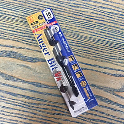 Mũi khoan gỗ xoắn ốc ngắn 15mm đuôi lục giác 6.35mm Onishi