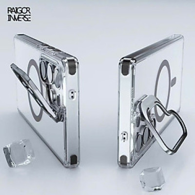 Ốp Lưng cho Samsung Galaxy S25 Ultra Trong Suốt Kiêm Giá Đỡ Raigor Inverse Rita Case Hỗ Trợ Sạc Không Dây Magnetic Viền Chống Sốc - Hàng chính hãng